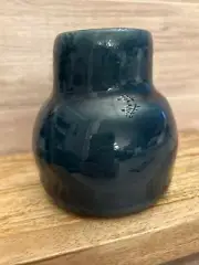 Studio Handcrafted Glazed Blue Pottery Small Vase/Signed