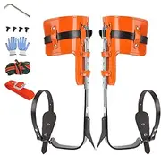 Tree Climbing Gear Kit, Adjustable Spikes Spurs, Climber Safety Accessories, High Strength Construction, Lightweight Design, 42-48cm, for Tree Climbing, Jungle Survival