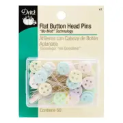 Dritz 67 Flat Head Pins, Button, 1-3/4-Inch (50-Count)