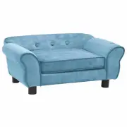 Dog Sofa Turquoise 72x45x30 cm Plush Pet Bed Comfortable Furniture for Dog 71043