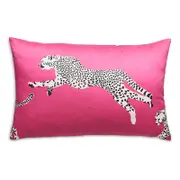 Scalamandre Leaping Cheetah Lumbar Decorative Pillow, 22 x 14