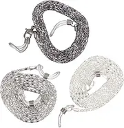 [Yardenfun] 6pcs Decorative Sunglasses Chain Fashion Eyeglasses Cord for Men Women Slip Metal Strap Classic Colors Platinum Gunmetal Eyewear Accessory for Daily Use