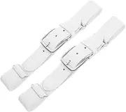 [HONMEET] 2pcs Sports Belt Baseball Belt for Women Mens Elastic Girdle Imitation Leather Steel Adjustable Length