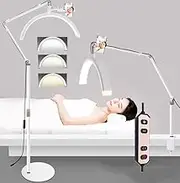 2 in 1 Lash Lamp Half Moon,Half Moon Lamp for Lash Extensions,Desk Lash Lamp Lash Floor Lamp with Color Dimmable for Beauty Facialist Skincare Lashes Eyebrows Spa Salon,White