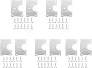 Cabinet Kitchen Door Hinge Repair Plate 10 pcs Stainless Steel Cupboard Door Hinge Repair Plates with 60 Pcs Screws for Kitchen Cupboard Furniture Window Door