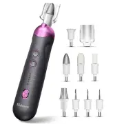 Manicure Pedicure Kit for Women Men: Professional Electric Nail File Set, 5 S...