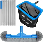 Pool Cleaning Kit Full Set - 17.5'' Self-Repair Pool Nylon Net Fine Mesh & 17.5'