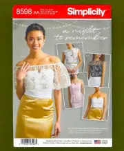 Special Occasion Crop Tops Sewing Pattern (Sizes 8-16) Simplicity 8598