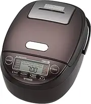 Tiger 10 Cup 1.8Litre JPK-G18A Pressure Induction Heating Multi-Functional Rice Cooker, Brown, Slow Cooker, Programmable Menu, Pre-set times, Made in Japan, Australian Plug, 240 voltage