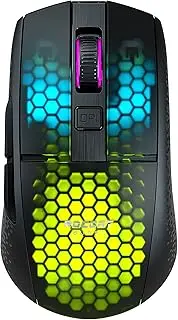 ROCCAT Burst Pro Air Lightweight Symmetrical Wireless RGB Gaming Mouse for PC - 19K DPI Optical Owl-Eye Sensor, Switches, Titan Wheel, 81-Gram Weight - Black (ROC-11-430)
