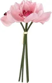 WeiLaiKeQi Moisturizing Realistic Orchid Artificial Orchid Decor Classical Fake Cymbidium Orchid for Anniversary Party, Light Pink