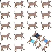 DICOSMETIC 20Pcs Wooden Animal Bobbin Embroidery Floss Bobbin Wooden Cross Stitch Floss Holder Animal Card Thread Organizer Cat Bobbin Set Winding Plate for Sewing Supplies Needlework Thread Storage