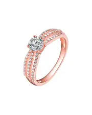 Genevive 18K Rose Gold Vermeil Ring