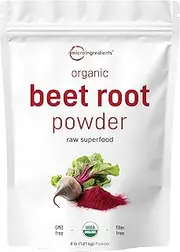 Micro Ingredients Premium ORGANIC Red Beet Juice Powder, 0.9kg, Non-GMO Natural Nitrates
