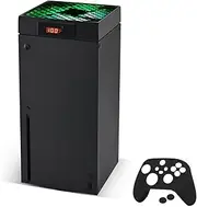 BEDAIL Cooling Fan for Xbox Series X with Temperature LED Display RGB, 3-Speed Console Cooler (1500/1750/2000RPM), 140MM Low Noise Accessory