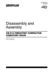 Caterpillar Cat CB-614 COMPACTOR DRUM Disassembly Assembly Service Manual