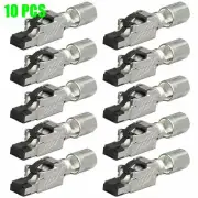 10 Pcs CAT8 Full Shielded RJ45 Network LAN Ethernet Plug Connector Lot ToolLess