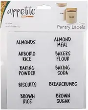 Appetito Clear Pantry Labels Pack 60