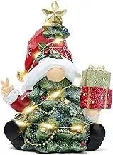 Hodao 6" Scandinavian Tomte Gnome Figurines for Xmas Decor Gift - Handmade Elf Christmas Gnome Decorations