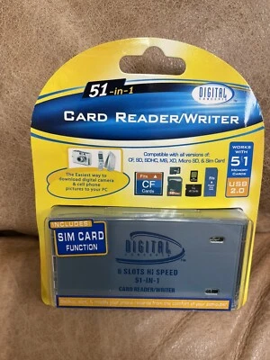 Sakar 51/1 Reader/Writer Compatible w/ all SF,SD,SDHC,MS,XD,Micro SD & Slim Card