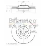 Bremtec Euro-Line GeoZinc Coated Brake Rotor - BDR19170EL