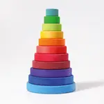 [全新現貨]德國 GRIMM'S 彩虹森林 圓錐塔 堆疊 排序 積木 木製 RAINBOW 彩虹積木 GRIMMS 圓塔