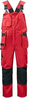 [Projob] Mens Bib And Brace Trouser (UK Size: 34S) (Red)