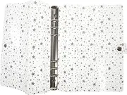KALLORY Cute Binder Notebook Shell Transparent Loose Leaf Cover for School and Easy to Clean Office Accessory for Students and Teachers