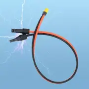 Black and Red 1 5m Solar Male Female Extension Cable for Battery Packs
