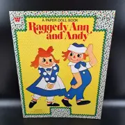 Vintage RAGGEDY ANN and ANDY Paper Doll Book Whitman 1980 Uncut