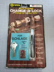 Vintage Do it yourself change a lock for Schlage C lock. up to 6 door locks NOS