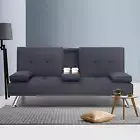 Sofa Bed, 3 Seater Futon Couch Lounge Armchair Recliner Chair Sleeper Sofas Home