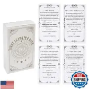 GINCEVHY 78 Clear Text Pattern Tarot Cards, Classic Tarot Learning Deck Fortu
