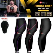 Best Compression Cycling Tights With Cool-max® Padded Cycle Leggings 3/4 Shorts