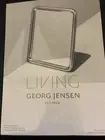 Georg Jensen Mirror Framed GLOSSY Silver Stainless NIB Sz LARGE Contemporary