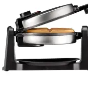 Rotating Belgian Waffle Maker with Non-Stick Plates & Adjustable Timer – Stai...