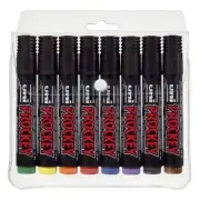 NEW Uni-Ball Uni Prockey Chisel Tip Marker 8 Pack By Spotlight