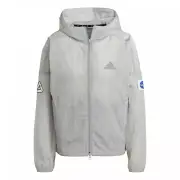 ADIDAS Sportswear Women's Windbreaker Jacket Grey Ladies Size UK M 12-14 NEW