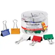 Binder Clips Medium Size, Paper Clamps, Colored Binder Clips, Assorted Color,