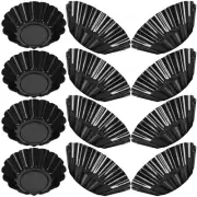 12 Pcs Cupcake Cases White Tins Mini Muffins Cookie Molds Paper Cups