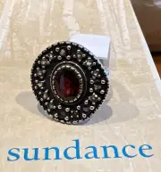 NWT Sundance Catalog Silver Gold Citrine Garnet “Natural Light Ring” Size 5 $118