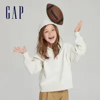 在飛比找momo購物網優惠-【GAP】女童裝 Logo帽T 空氣三明治系列-白色(797