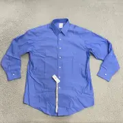 Brooks Brothers Shirt Mens 15 1/2 32 Blue Button Up Madison Supima Fit NEW