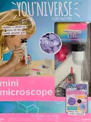 YOUniverse Mini Microscope 30X with Slides Great for Classroom or Homeschool NEW