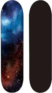 Sports Skateboards, (Diffuse Starry Sky Pattern) Double Tilt 31-inch 7-Layer Hard Rock Maple Professional Street Brushing Four-Wheel Skateboard Suitable for Young Adults