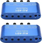 Mellisso 2X Stereo Mixer (4 Input,1 Output) Individually Controls Board DIY Headphones Amplifier Case DC12V
