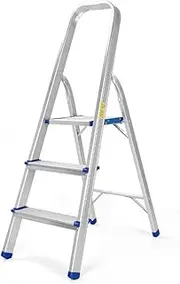 3 Step Multi-Purpose Folding Ladder Aluminium Light Weight Non Slip Platform