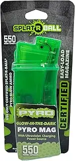 SPLATRBALL PYRO Magazine Glow-in-The-Dark 550 Water Ball Rounds for Blaster