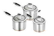 Coppernox Saucepan Set, 3 Piece
