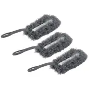 3Pcs Microfiber Duster Reusable Feather Duster Gray